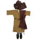 Männerkleid für 50-cm Figur - Gewebestoff ockerfarben